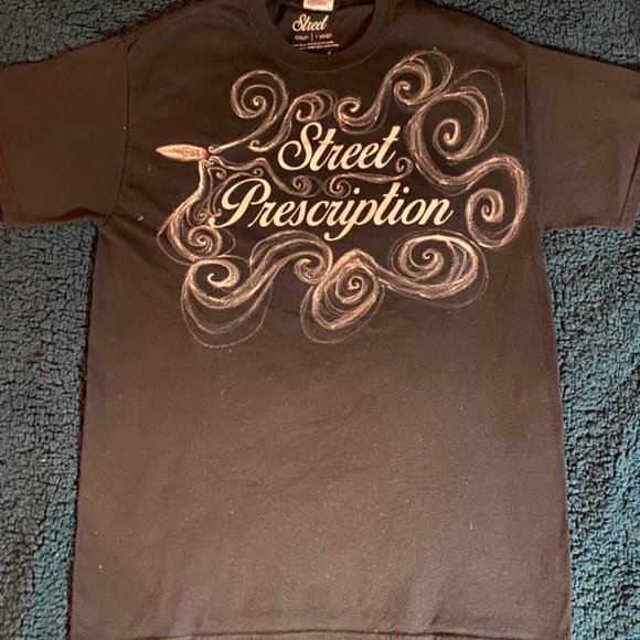 Street Prescription Handpainted T-Shirt M - Picture 3 of 3
